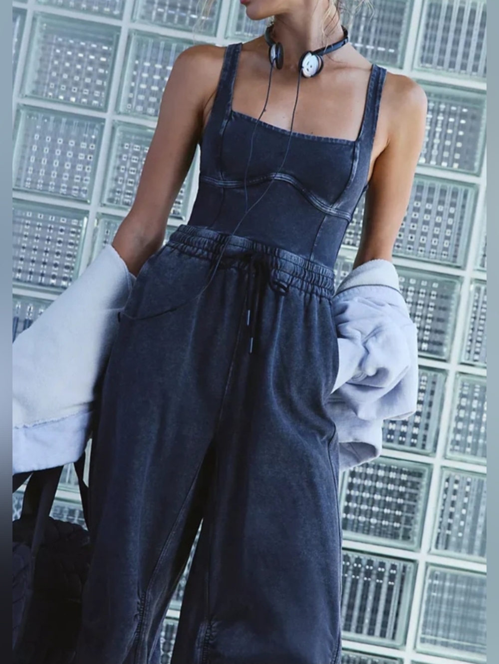 Free People Movement Inbound Onisie Jumpsuit In Blue - Picture 3 of 7